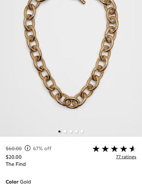 Banana Republic Factory Polished Gold Link Necklace